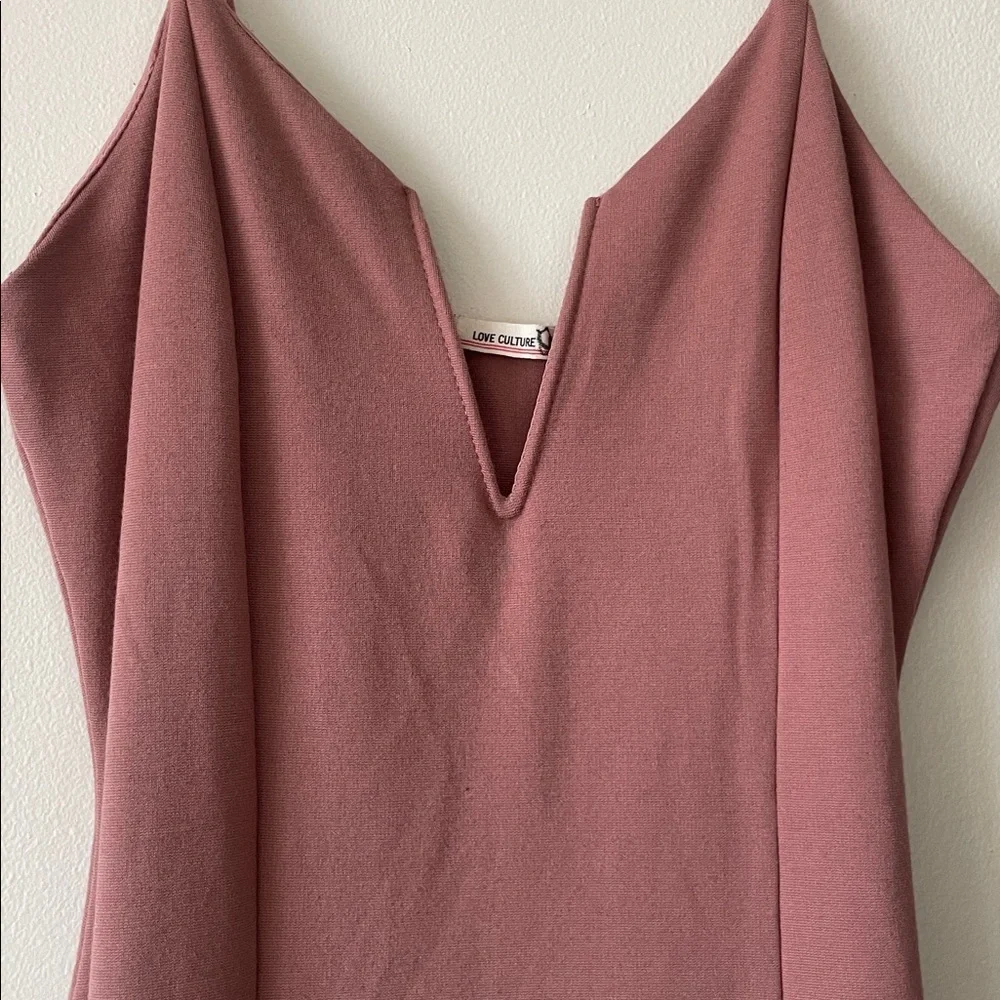 Love Culture|Deep Plunge Soft Girl Bodycon Midi Dress|Medium|Like New - Picture 3 of 6